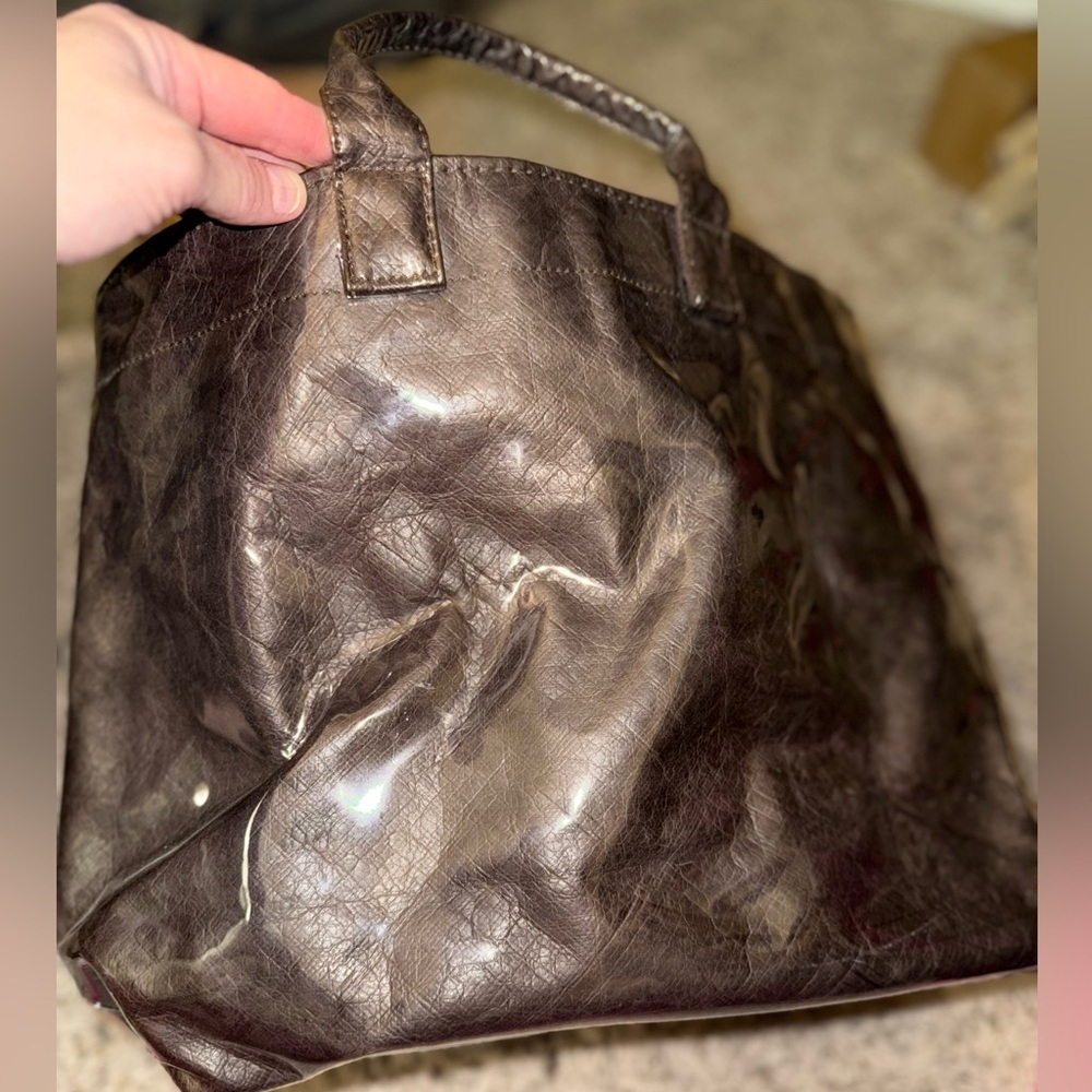 PVC Tote Bag- Dark Brown - Picture 4 of 9